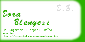 dora blenyesi business card